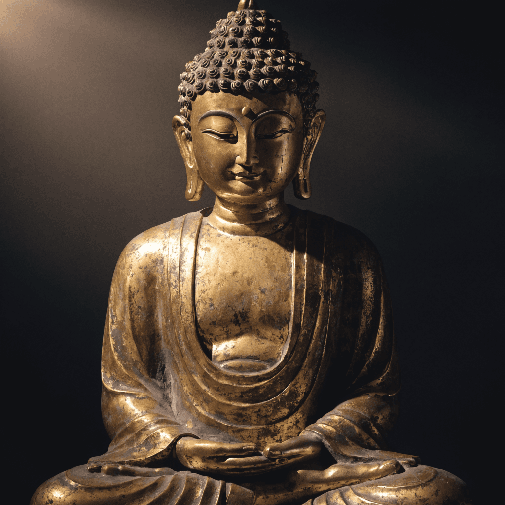 Buddha en bronze doré
