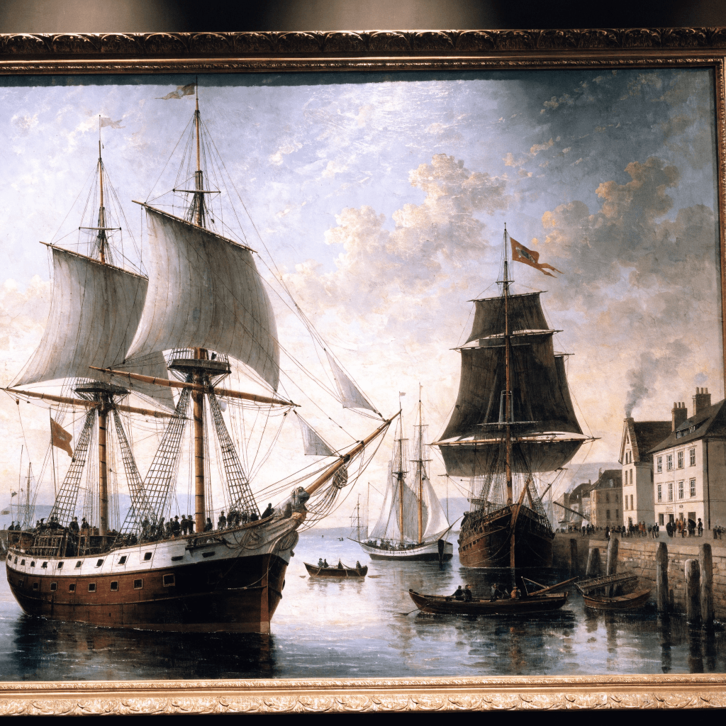 Marine — scène de port