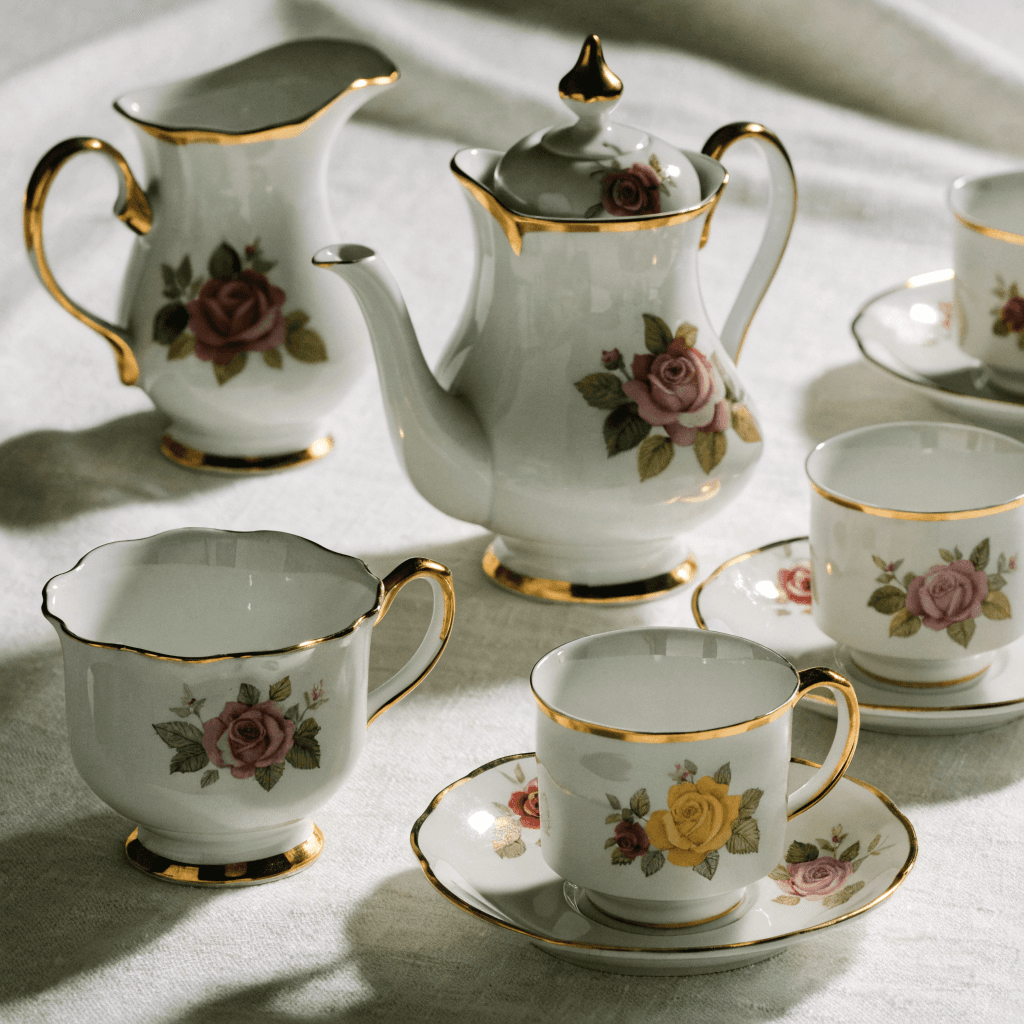 Service à thé en porcelaine de Limoges