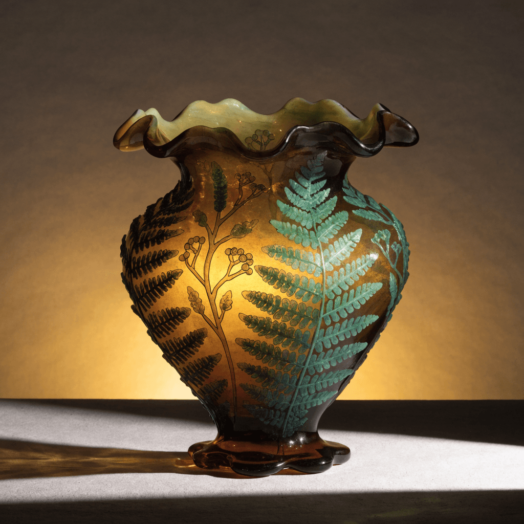 Vase Daum Nancy en pâte de verre